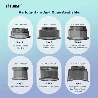 ABS PC Fitdash Combinatie Oplaadbare Multi Functie Slimme Elektrische Cupping Cups Therapie