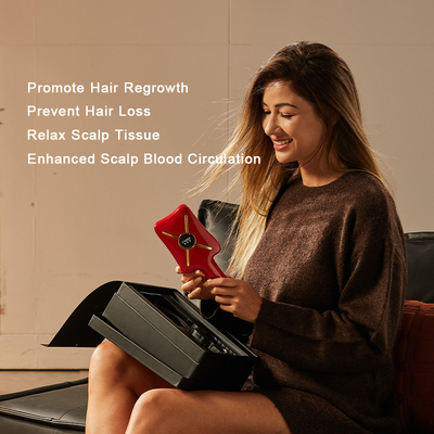 Fitdash Oplaadbare Rode Licht Therapie EMS Hoofd Scalp Massage Borstel Haarverzorging Kam