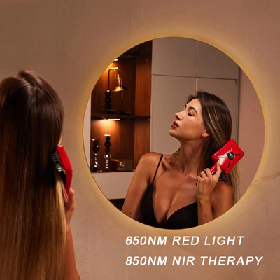 Fitdash Oplaadbare Rode Licht Therapie EMS Hoofd Scalp Massage Borstel Haarverzorging Kam