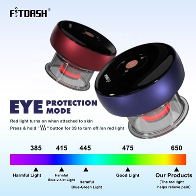 Fitdash ABS PC Elektrische Cupping Massager met Ondersteuning OEM / ODM en Rode Licht Therapie