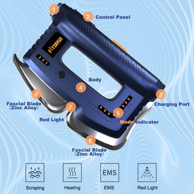 ABS zink legering Fitdash NMES Smart Multifunctionele Fascia mes voor diepe spiermassage