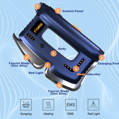 30W Intelligente EMS-warmte therapie lichaamsmassage met IASTM myofasciale release