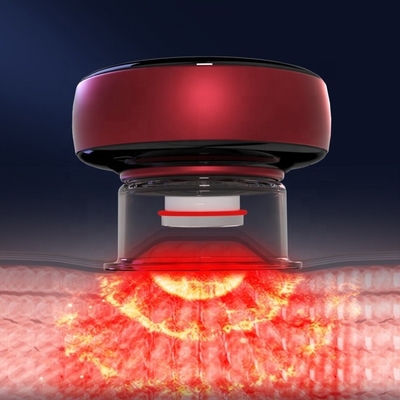 Type-C aangedreven Fitdash voetmassageapparaat met rood licht en trillende zuigkracht