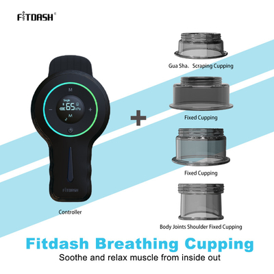 Fitdash Vacuum Cupping Massager Button Control Method Zuigsterkte -10kPa-60kPa
