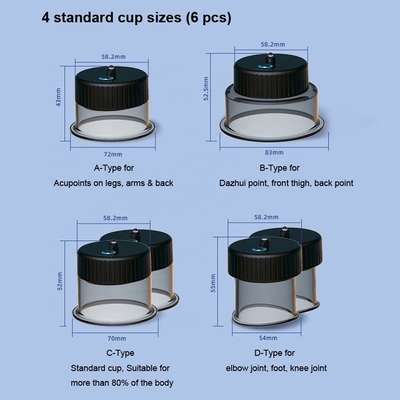 Smart Cupping Therapy Massager met USB opladen Zuigsterkte ongeveer -10kPa -60kPa
