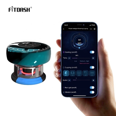 EMC-gecertificeerd Fitdash draagbaar Cupping Tens-apparaat met verwarming en roodlichttherapie