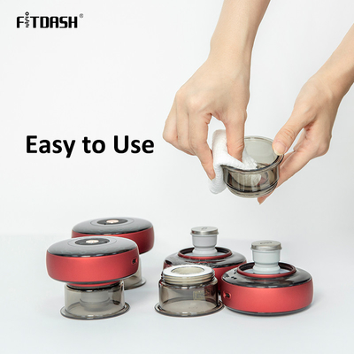7W nominale vermogen Fitdash oplaadbare elektrische cupping kit met Bluetooth en trillingen
