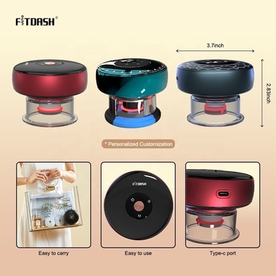 7W nominale vermogen Fitdash oplaadbare elektrische cupping kit met Bluetooth en trillingen