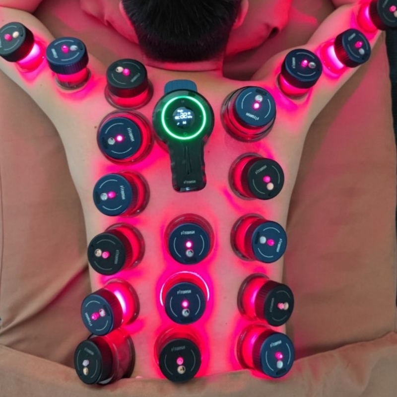 6 Grootte bekers en afstandsbediening vacuümtherapie machine voor pijnverlichting knop functie